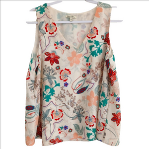 EMMA & OLIVIA Trapeze Sleeveless Lined Colourful Blouse SZ L (12-14)